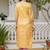 Shimmer silk mustard casual wear embroidery work readymade kurti
