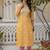 Shimmer silk mustard casual wear embroidery work readymade kurti