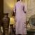 Shimmer silk lavender casual wear embroidery work readymade kurti
