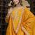 Silk blend mustard occasional wear embroidery work kurta set