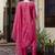 Viscose roman silk pink casual wear embroidery work kurta set