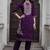 Viscose roman silk deep purple ocassional wear embroidery work kurta set