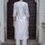 Viscose roman silk white ocassional wear embroidery work kurta set