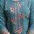 Viscose roman silk teal green festival wear embroidery work kurta set