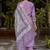 Silk blend lavender casual wear embroidery work kurta set