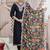 Silk blend black casual wear embroidery work kurta set