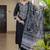 Silk blend black casual wear embroidery work kurta set