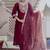 Silk blend maroon casual wear embroidery work kurta set
