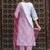 Chanderi silk white casual wear embroidery work kurta set