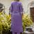 Silk blend lavender casual wear embroidery work kurta set