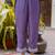 Silk blend lavender casual wear embroidery work kurta set