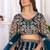 Teal Sequins & Codding Work Lehenga Choli with Dupatta