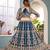 Teal Sequins & Codding Work Lehenga Choli with Dupatta