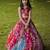 Natural crep embroidery printed work rani pink readymade lehenga choli