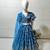 Foux georgette embroidery with digital printed blue readymade lehenga choli