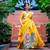 Chinon silk embroidery with digital printed yellow readymade lehenga choli