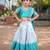 Chinon silk embroidery  sky readymade lehenga choli