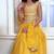 Heavy chinon silk embroidery  yellow readymade lehenga choli