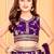 Foux georgette embroidery  purple readymade lehenga choli
