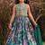 Georgette embroidery and printed green readymade lehenga choli