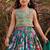 Georgette embroidery and printed green readymade lehenga choli