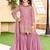 Georgette embroidery  mauve pink readymade salwar suit