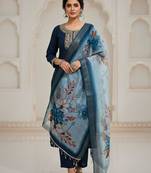 Rama coding sequence embroidered kurta with trouser & dupatta