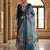 Navy blue coding sequence embroidered kurta with trouser & dupatta