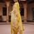 Yellow coding sequence embroidered kurta with trouser & dupatta