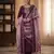 Wine coding sequence embroidered kurta with trouser & dupatta