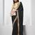Black designer chiffon saree with blouse