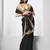 Black designer chiffon saree with blouse