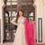 Cosmos Weaving Embroidered Stitched Gown with Dupatta     Pink | 56" Length