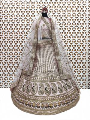 Pink Embroidered Lehenga Choli With Dupatta 3