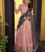 Zari Weaving Work Dupion Silk Festive Lehenga Set