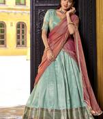 Zari Weaving Work Dupion Silk Festive Lehenga Set