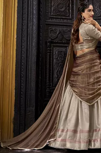 Zari Weaving Work Dupion Silk Festive Lehenga Set