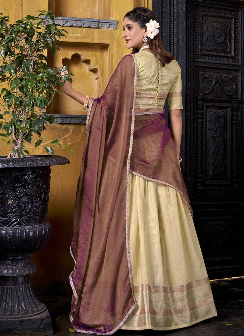 Zari Weaving Work Dupion Silk Festive Lehenga Set