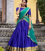 Poly Cotton Lehenga Choli with Elegant Zari Weaving Work