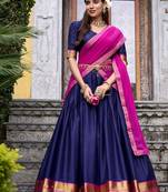 Poly Cotton Lehenga Choli with Elegant Zari Weaving Work
