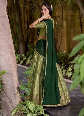 Dupion Silk Lehenga Choli with Elegant Zari Weaving Work 3