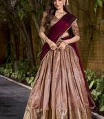 Dupion Silk Lehenga Choli with Elegant Zari Weaving Work