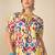 multicolor cotton peplum top with printed work