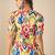multicolor cotton peplum top with printed work