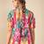 multicolor cotton peplum top with geometric print