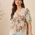 multicolor cotton top with floral printed twist