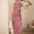 red cotton co ord set with kalamkari print