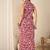 red cotton co ord set with kalamkari print