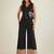 black cotton co ord set with embroidered waistcoat