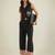 black cotton co ord set with embroidered waistcoat